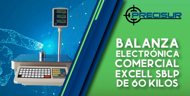 Balanza Electrónica Comercial Excell SBLP de 60 kilos