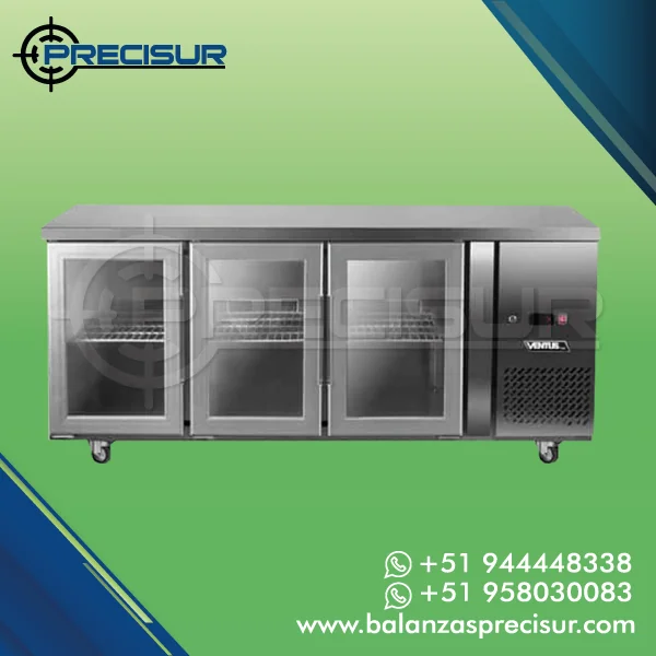 Mesa Refrigerada Puertas de Vidrio VMR3PS-420V