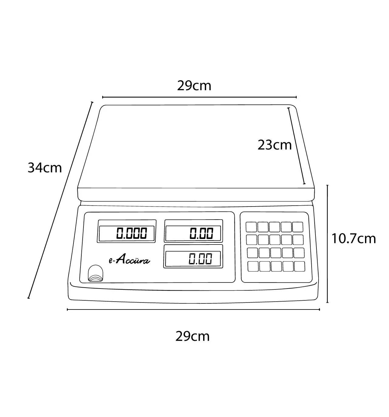 Balanza e-Accura PA2-30 de 30 Kilos