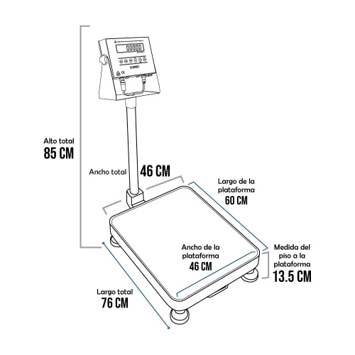 Balanza Antiexplosiva Holi XK3101 de 200 Kilos de 60 x 46