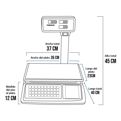 Balanza Etiquetadora Nagoya LJ-40 de 40 Kilos