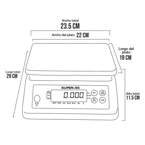 Balanza Gramera Super SS de 15 Kilos