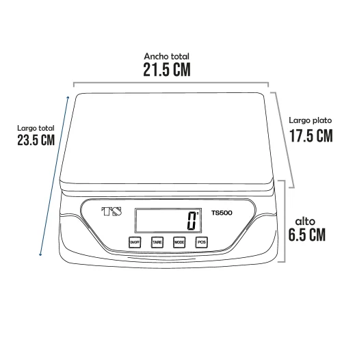 Balanza Gramera TS TS500 de 30 Kilos