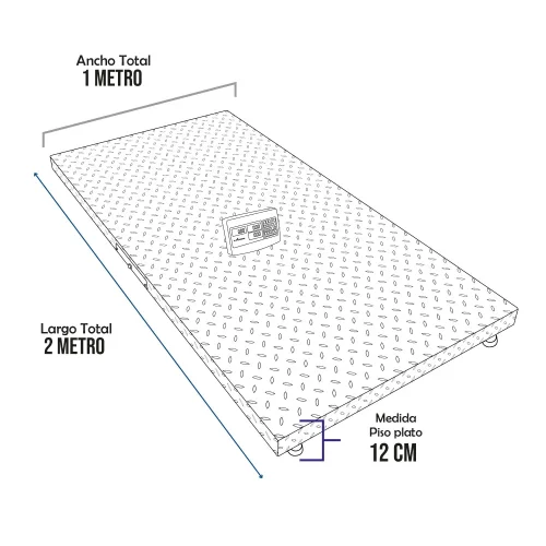 Balanza Industrial e-Accura SB51 de 1 Toneladas de 1M x 2M