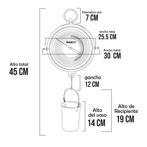 Balanza Marcy con recipiente de acero CS-10S de 1000 ML