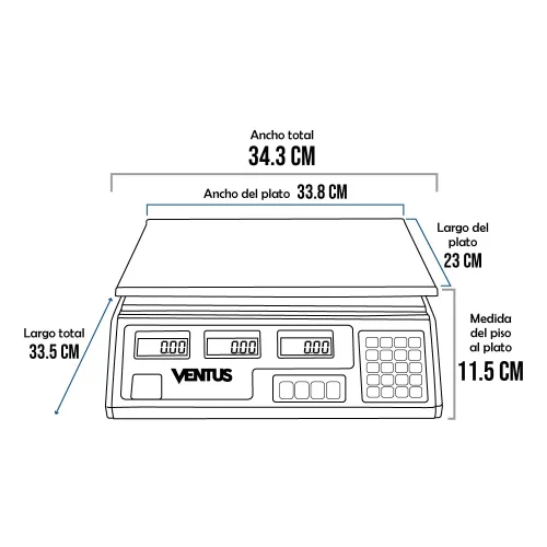 Balanza Para Ambulantes Ventus B40 de 40 Kilos
