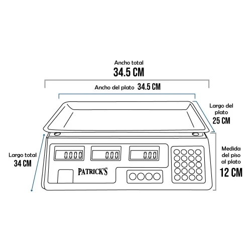 Balanza Patrick's ACS-A4T de 40 Kilos