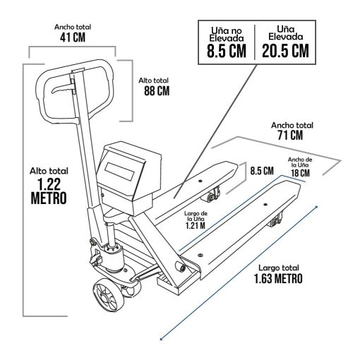 Balanza Tipo Pallet A12-E de 03 Toneladas