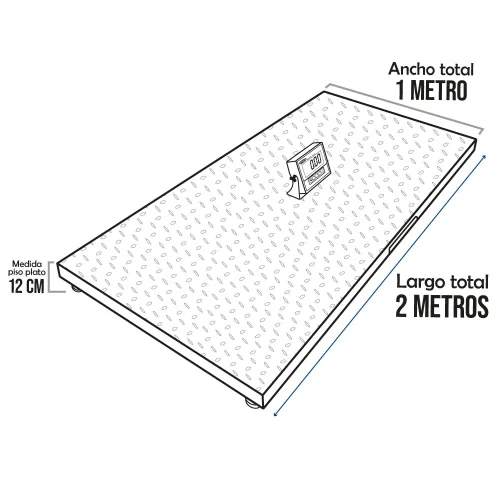 Balanza Tipo Rampa ACU FAC XK3113 de 1 Tonelada de 1M x 2M