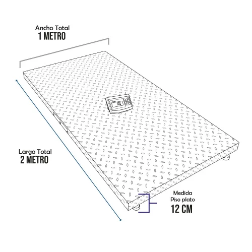 Balanza Tipo Rampa e-Accura SB53 de 1 Tonelada de 1M x 2M