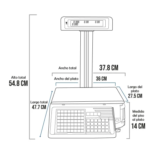 Balanza con Conexión a Computadora DIGI TERAOKA SM-300 de 15 kilos
