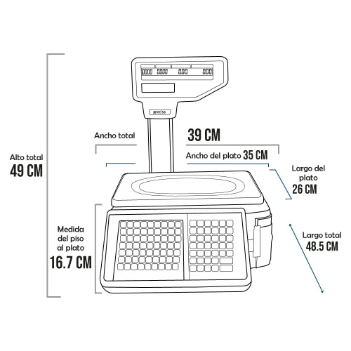 Balanza con Conexión a Computadora Precisa TMA de 30 kilos