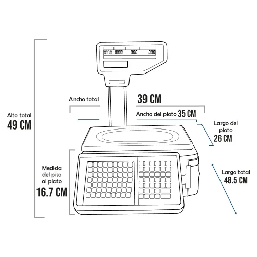 Balanza con Conexión a Computadora TMA CRB30 de 30 kilos