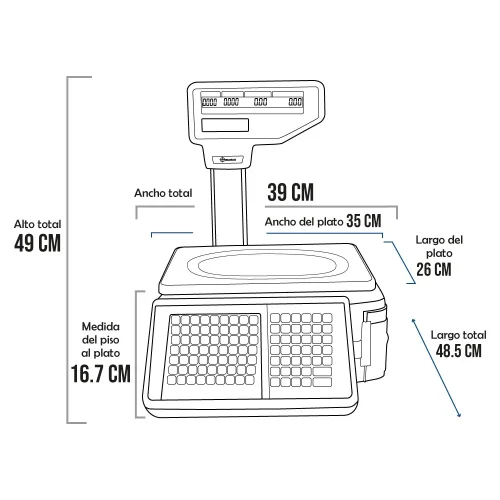Balanza con Conexión a Computadora TMA WJI de 30 kilos