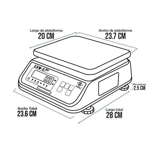Balanza de Cocina Excell ESW-E Plus de 15 Kilos