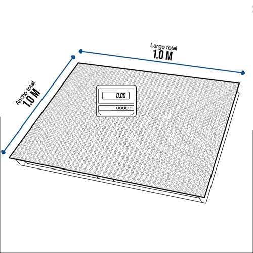 Balanza de Piso Hand Free de 1 Tonelada