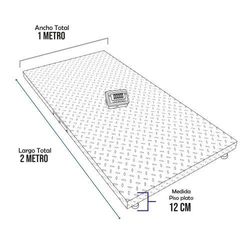 Balanza de Piso T-Scale BWS de 1 Tonelada de 1M x 2M