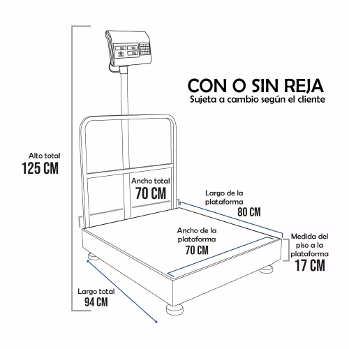 Balanza de Plataforma Excell Ap4 de 600 Kilos 80 x 70 cm