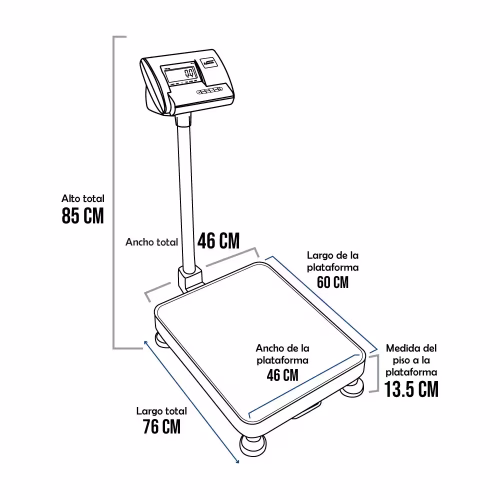Balanza de Plataforma Henkel A12 de 300 Kilos 60 x 46 cm
