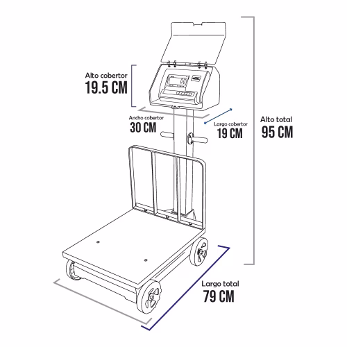 Balanza de Plataforma Henkel A12 de 500 Kilos 56 x 43.5 cm
