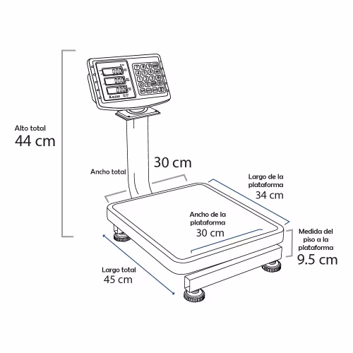 Balanza de Plataforma Kalery 60C de 60 Kilos 34 x 30 cm