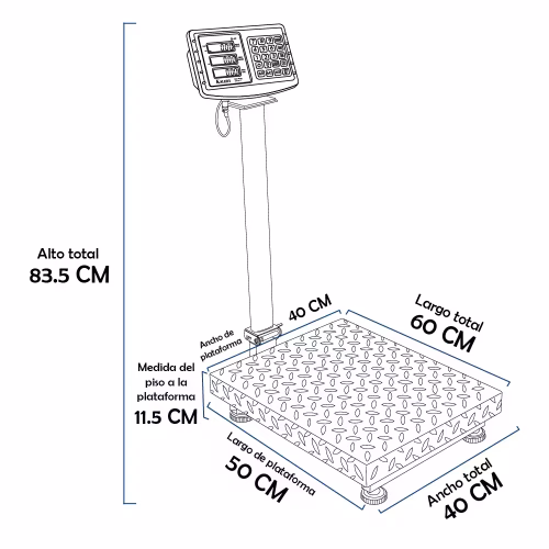 Balanza de Plataforma Kalery K2 de 300 Kilos 50 x 40 cm