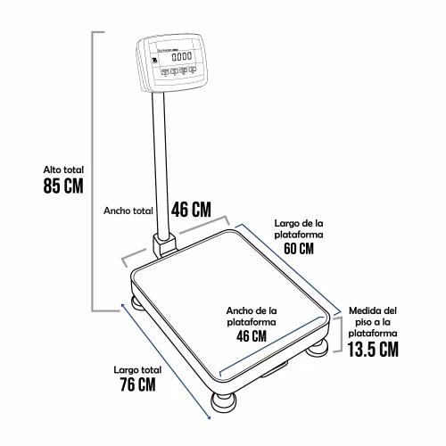 Balanza de Plataforma Ohaus Defender 2000 de 200 Kilos 60 x 46 cm
