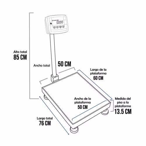 Balanza de Plataforma Ohaus Defender 2000 de 500 Kilos 60 x 50 cm