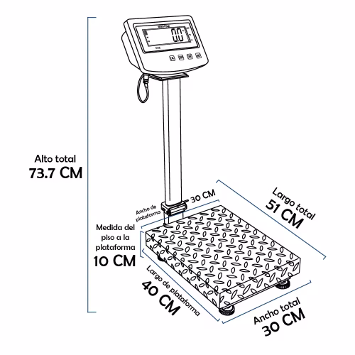 Balanza de Plataforma Precisur SP de 150 Kilos 40 x 30 cm