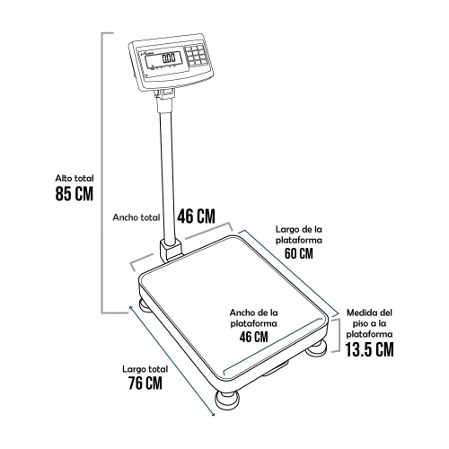 Balanza de Plataforma e-Accura SB-53 de 200 Kilos de 60 x 46 cm