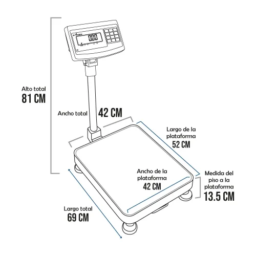 Balanza de Plataforma e-Accura SB-53 de 300 Kilos 52 x 42 cm