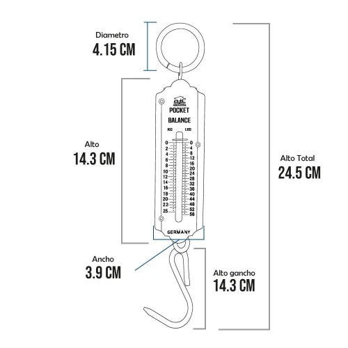 Balanza de Resorte Kambor KC-25K de 25 Kilos