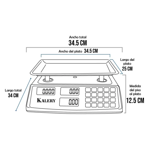Balanzas Kalery ACS-702PG de 40 Kilos