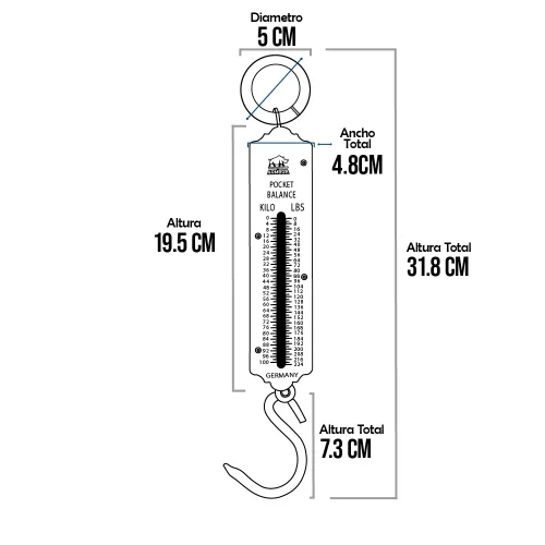 Balanzas Tipo Resorte Kambor KC-100K de 100 Kilos