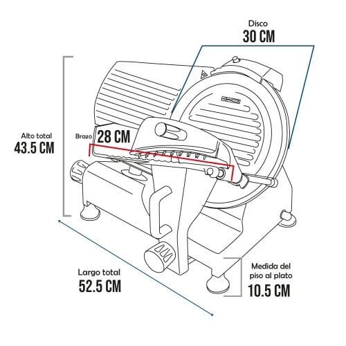 Cortadora de Embutidos Precisur HBS-300 de 30 CM