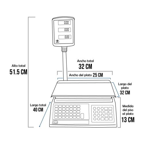 Balanza Excell GRP-35 de 30 Kilos