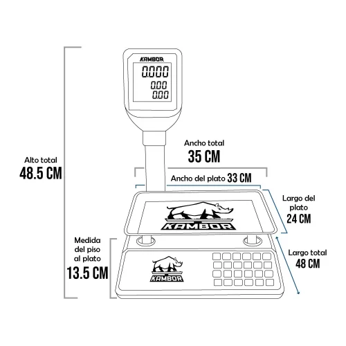 Balanza Kambor ASC-KB-89B de 40 kilos